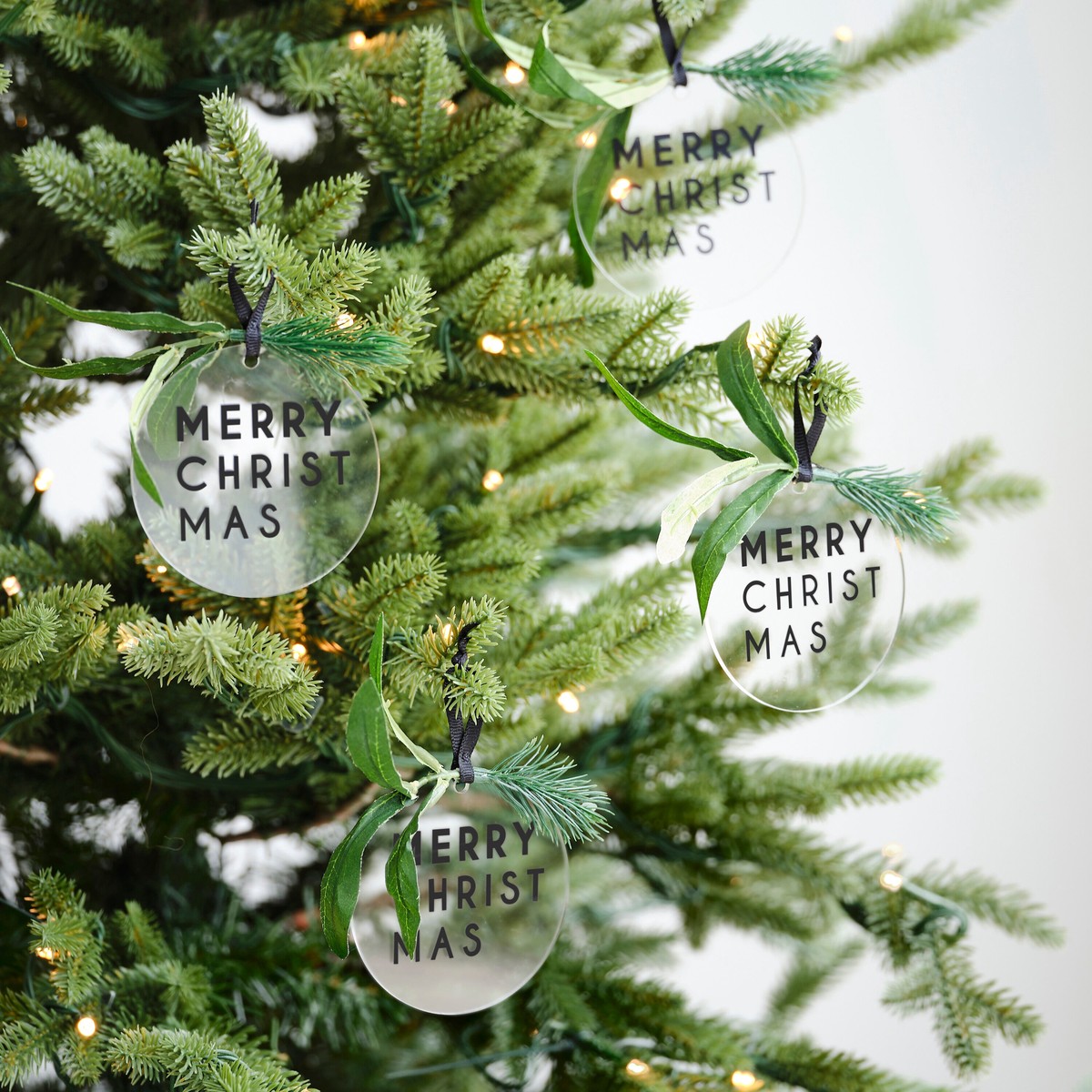 Merry Christmas Tree Decoration with Foliage - Default Title