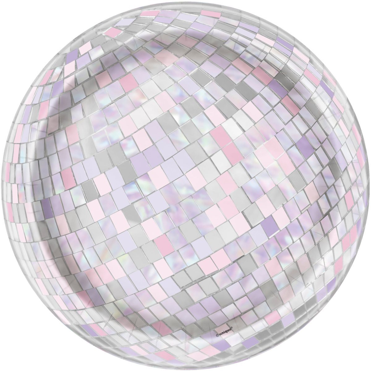Diamond Disco Small Round Dessert Paper Plates, 7 Inches, 8 Count - Default Title