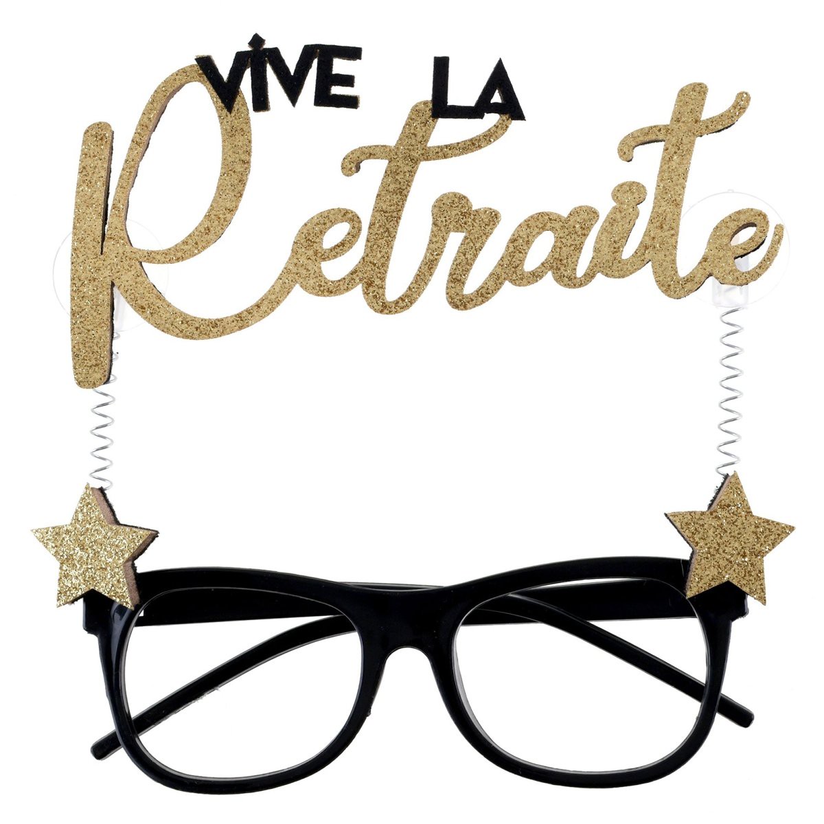'Retraite Dore Noire' Plastic Glasses, 1 Count - Default Title