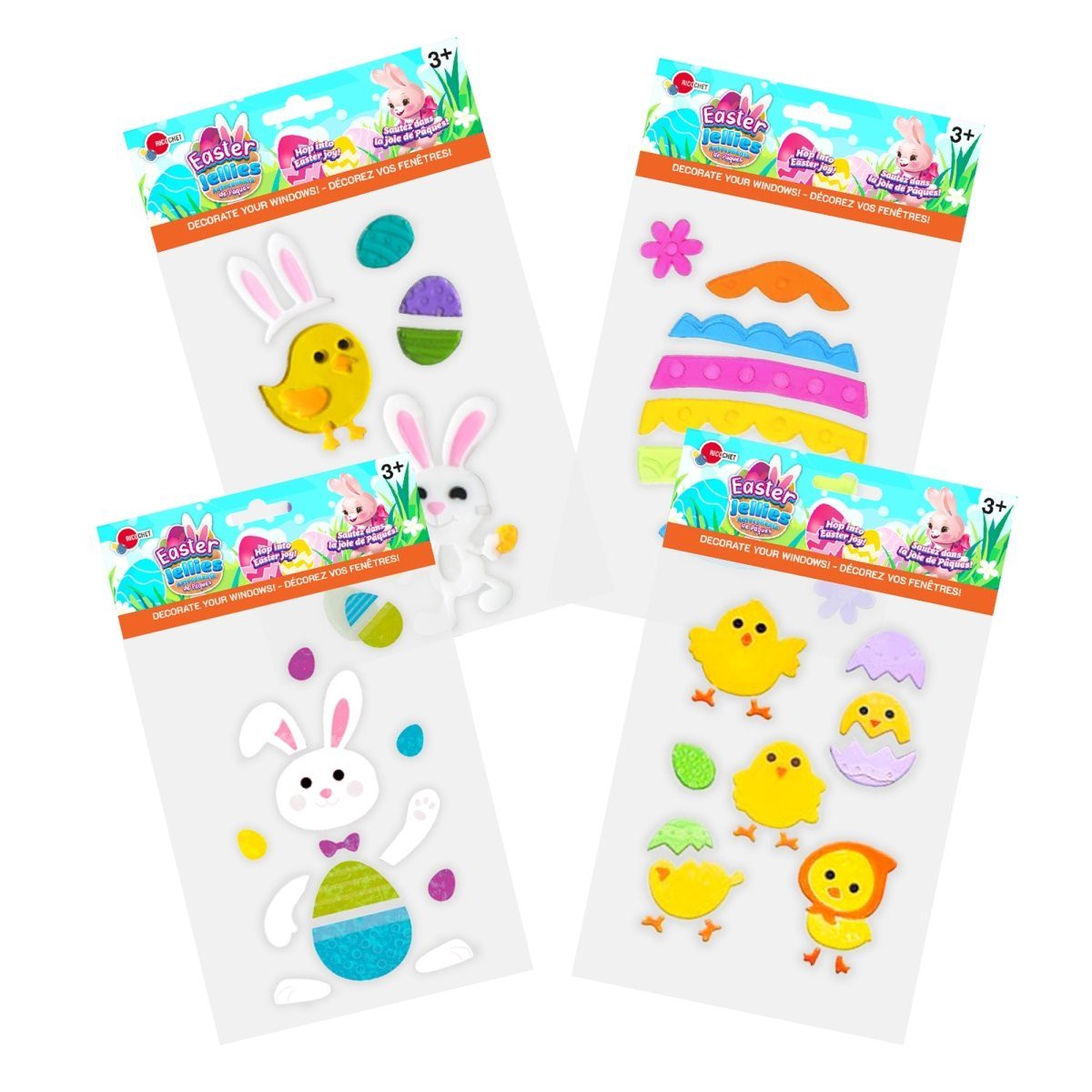 Easter Window Jelly Stickers, Assortment, 1 Count - Default Title