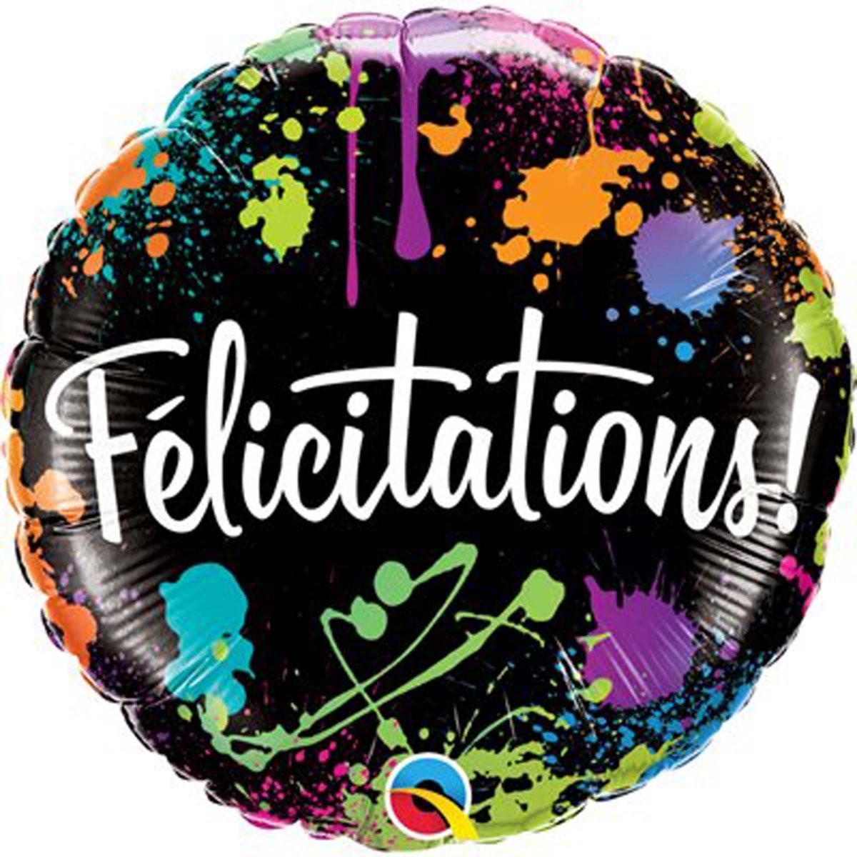"Flicitations" Round Foil Balloon, 18 Inches, 1 Count - Default Title