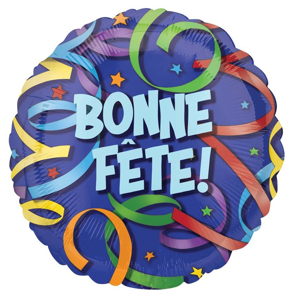 "Bonne Fte" Round Supershape Balloon, 1 Count - Default Title