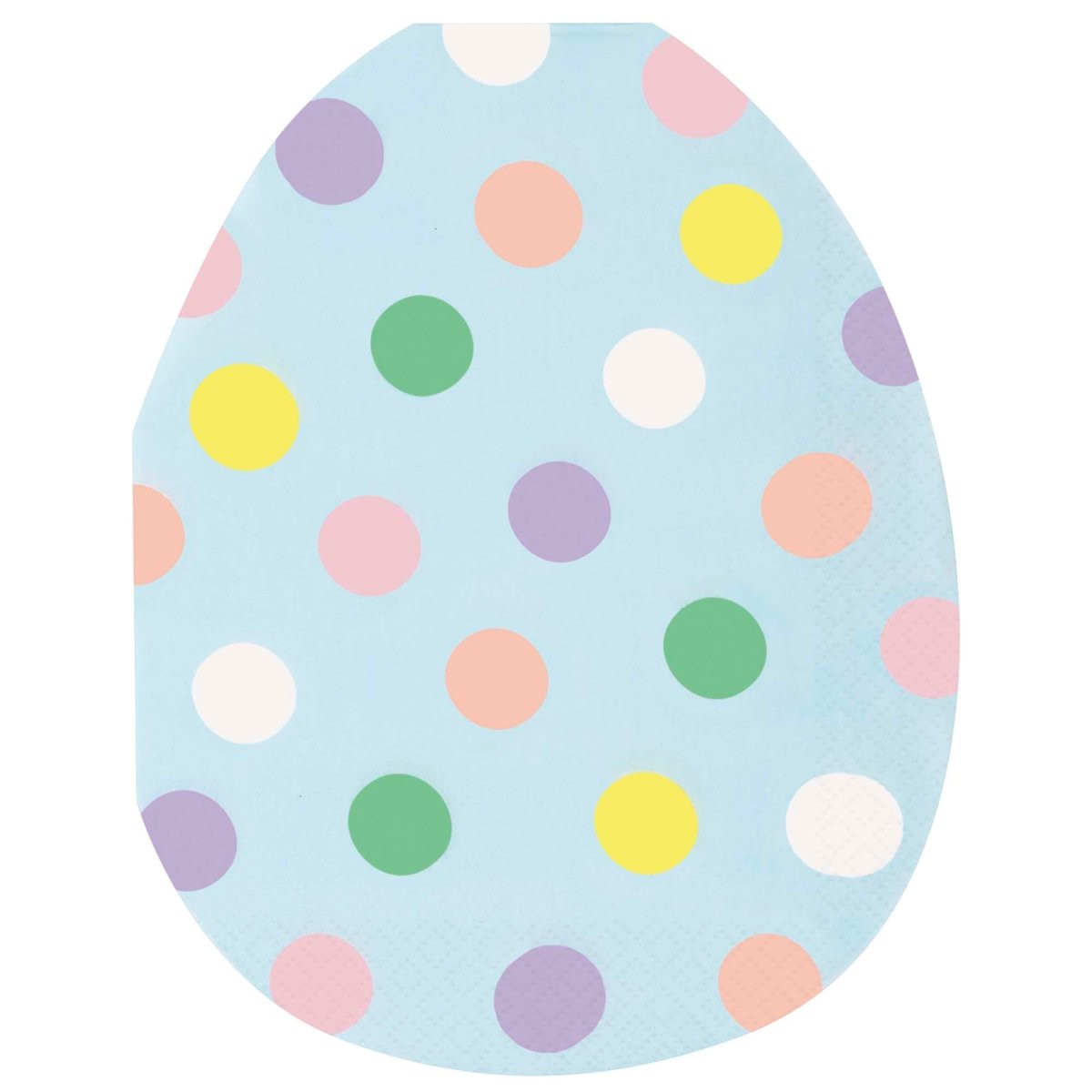 Cool Bunny Large Easter Egg-Shaped Lunch Napkins, 16 Count - Default Title