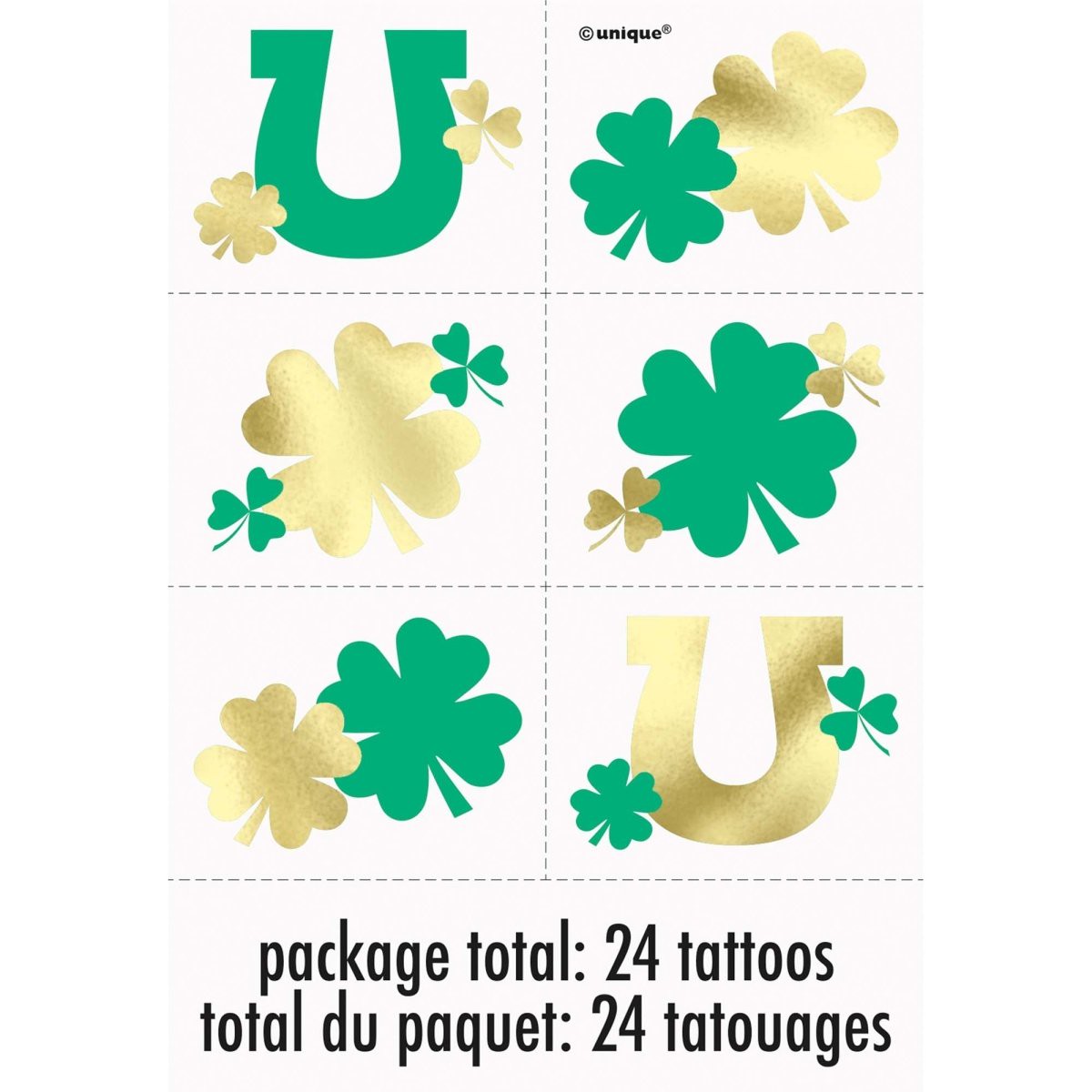 Charming Shamrock Tattoos, 24 Count - Default Title