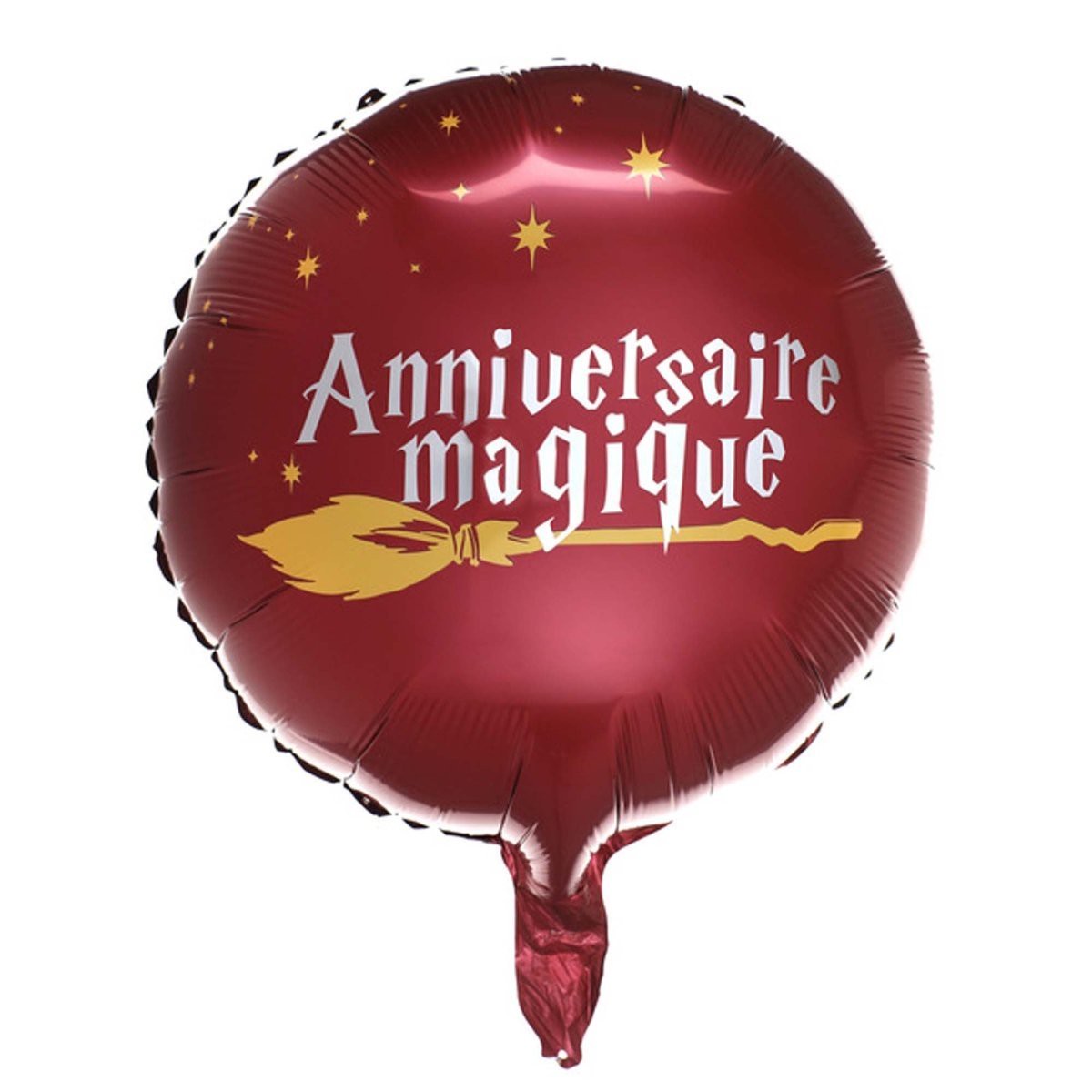 "Anniversaire Magique" Birthday Round Foil Balloon, French Version, 18 Inches, 1 Count - Default Title