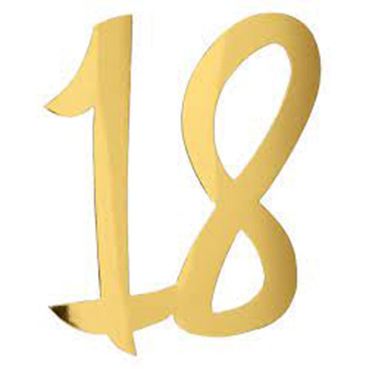 18 Years Old Large Confetti, Metallic Gold, 4 Count - Default Title