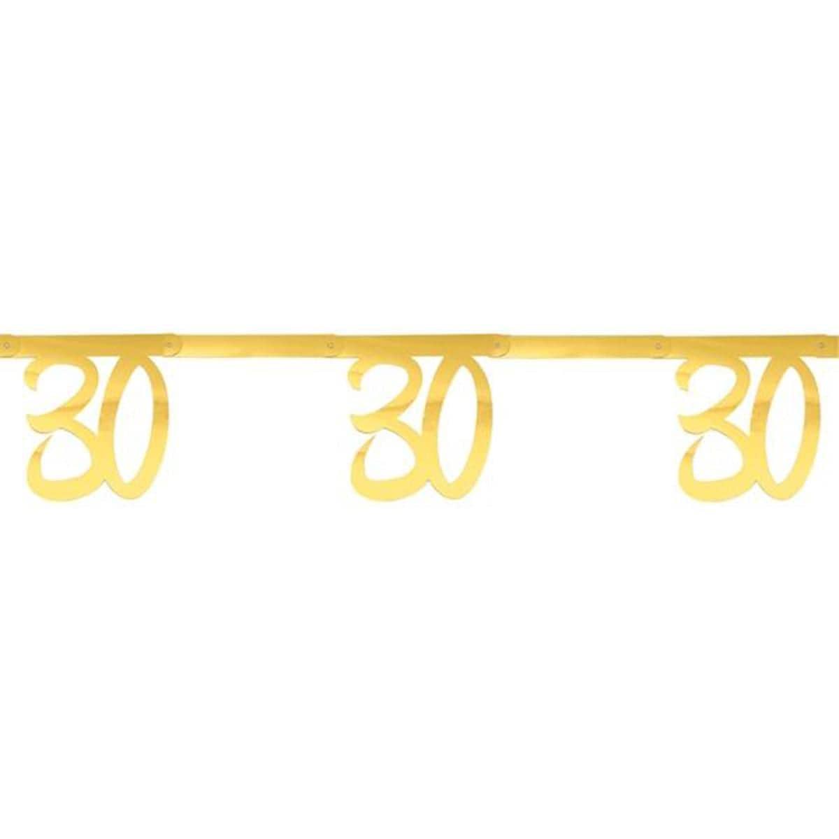 30 Years Old Birthday Banner, Metallic Gold - Default Title