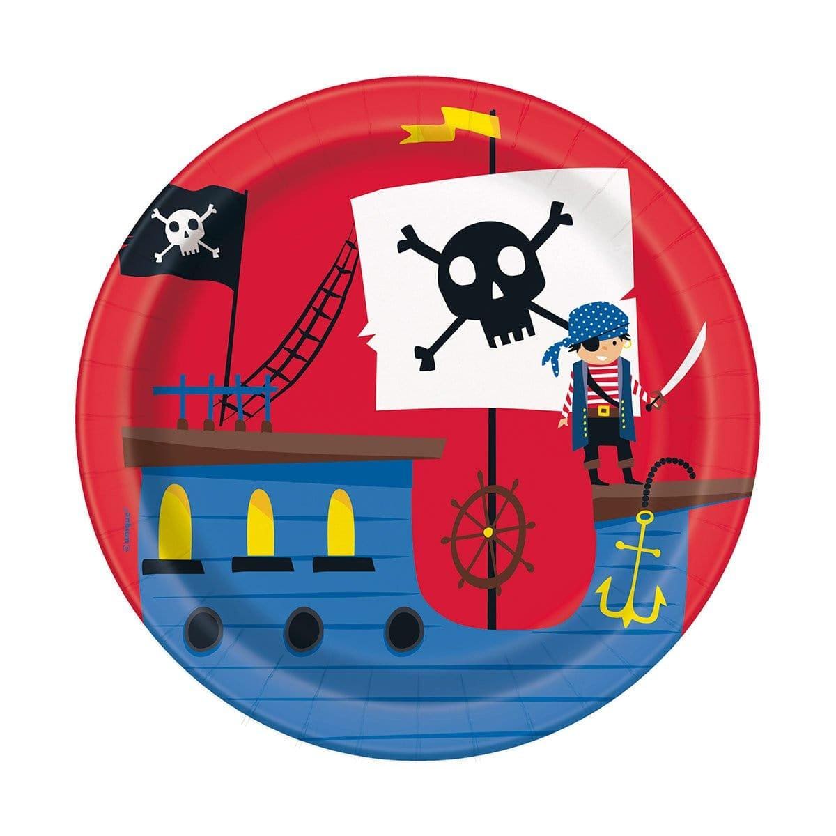 Ahoy Pirate Dessert Plates, 7 inches, 8 Count - Default Title