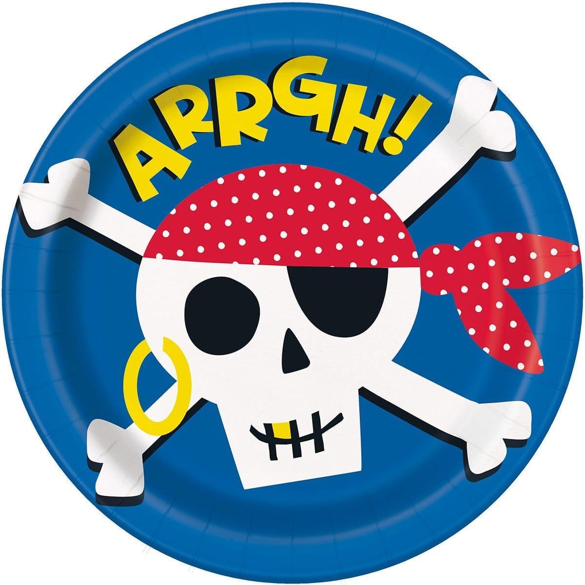 Ahoy Pirate Dinner Plates, 9 inches, 8 Count - Default Title