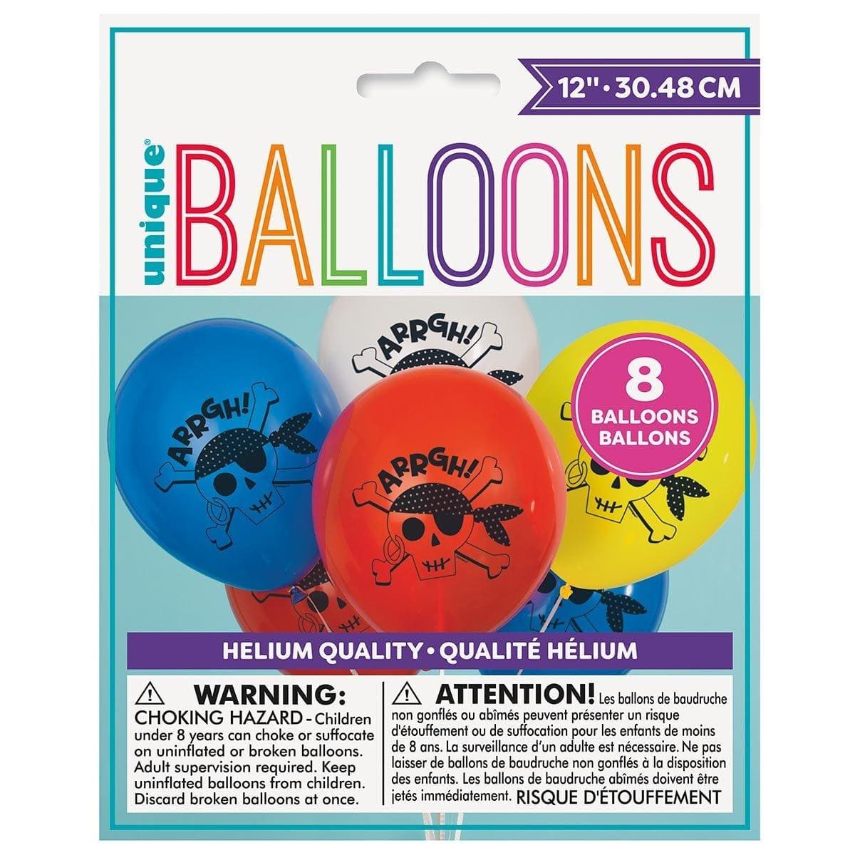 Ahoy Pirate Latex Balloons, 8 Count - Default Title