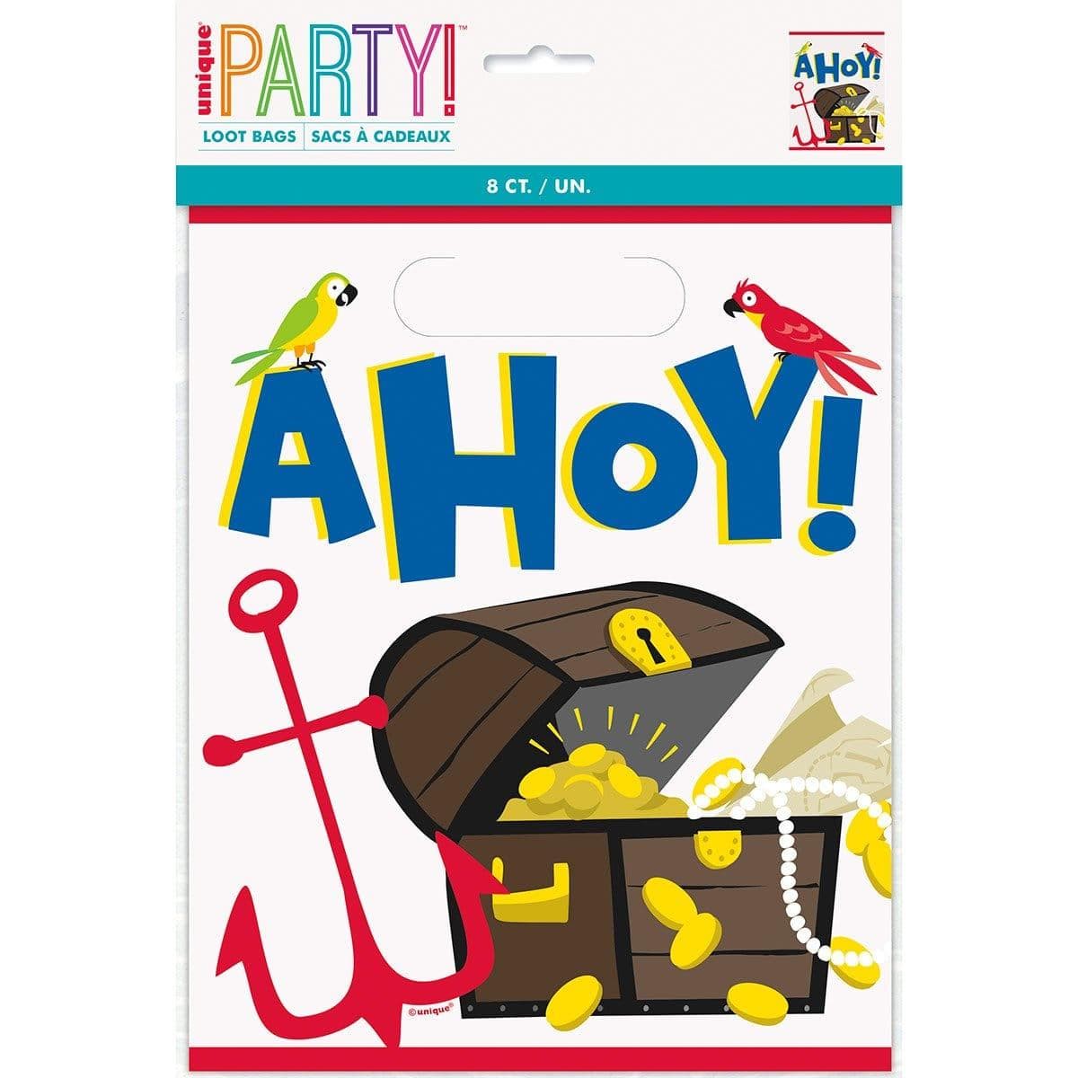 Ahoy Pirate Loot Bags, 8 Count - Default Title