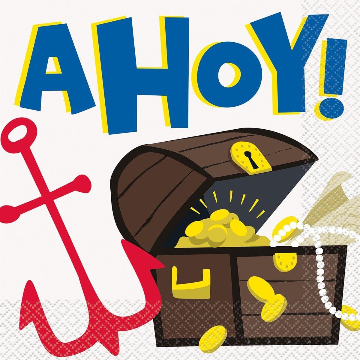 Ahoy Pirate Lunch Napkins, 16 Count - Default Title