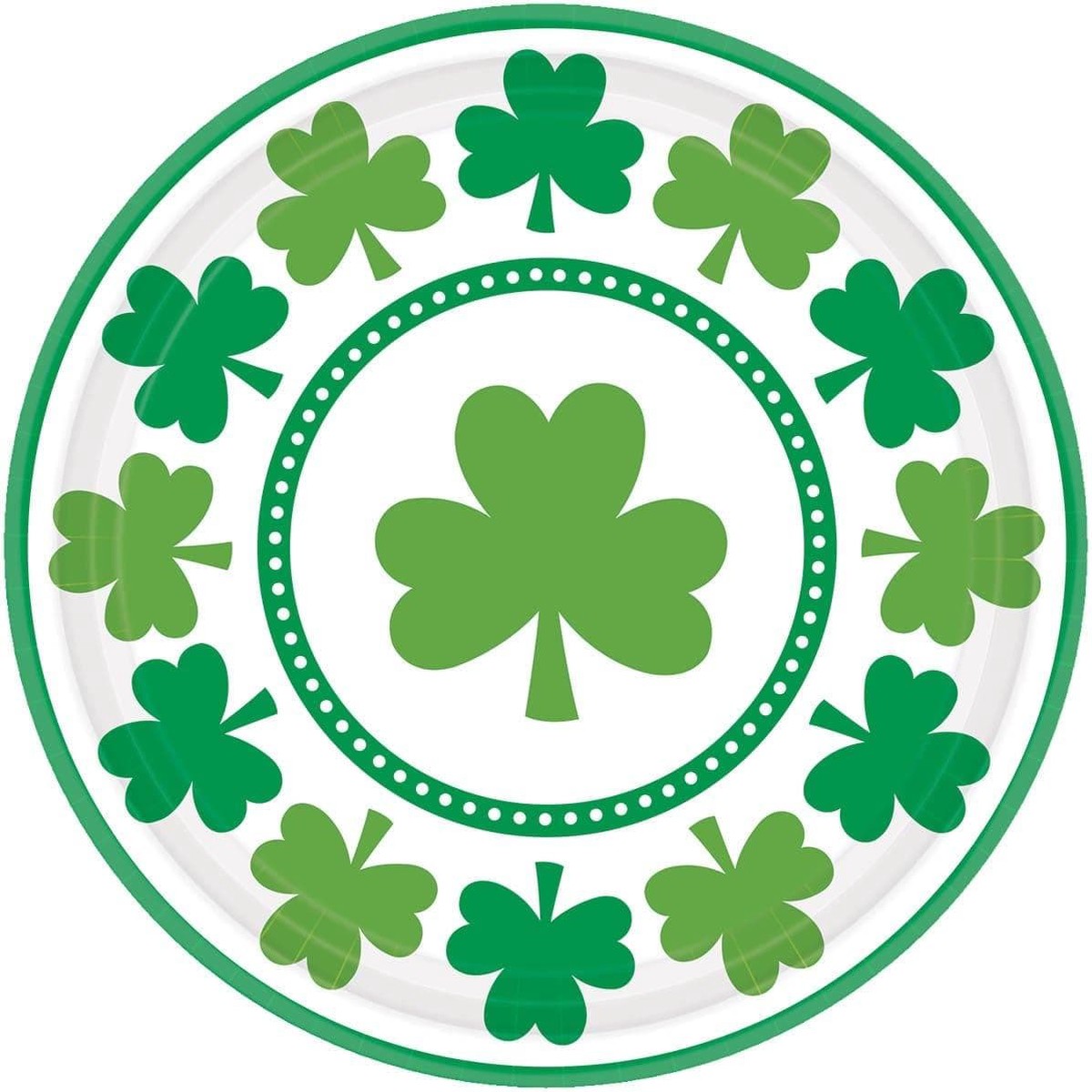 Lucky Shamrocks Dining Plates 9 in. 8 Count - Default Title