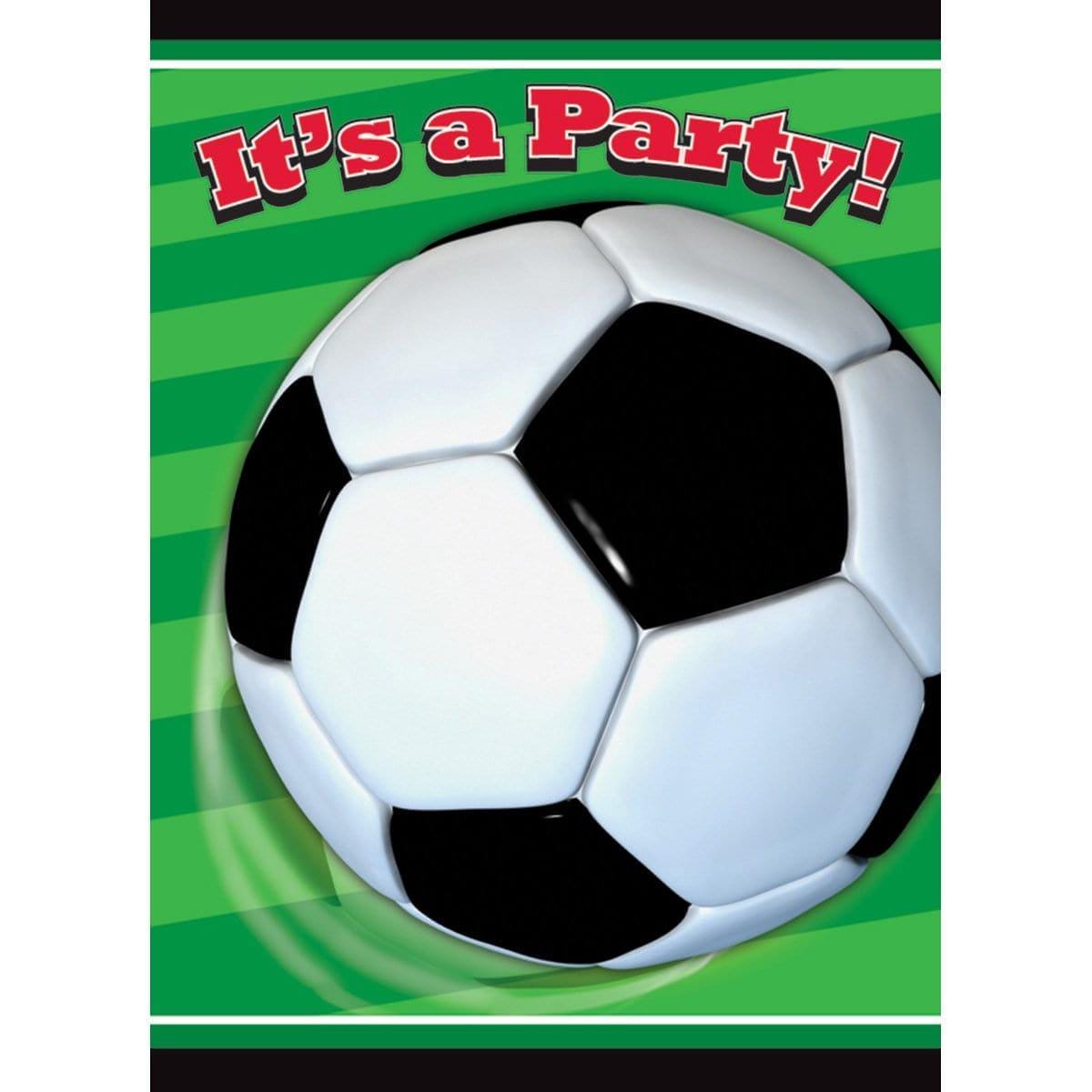 3D Soccer Invitations, 8 per Package - Default Title