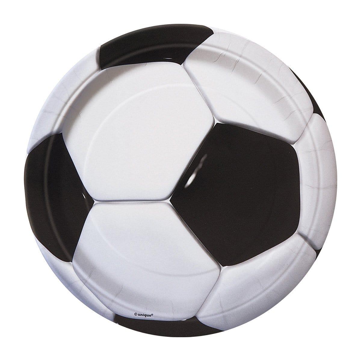 3D Soccer Paper Plates 7 Inches, 8 per Package - Default Title