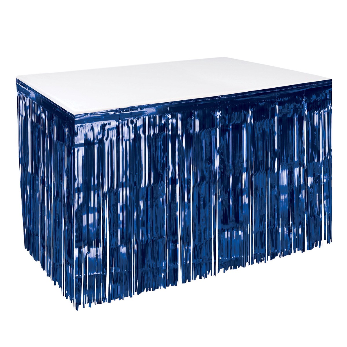 1-Ply Metallic Table Skirting - Navy | 1ct - Default Title