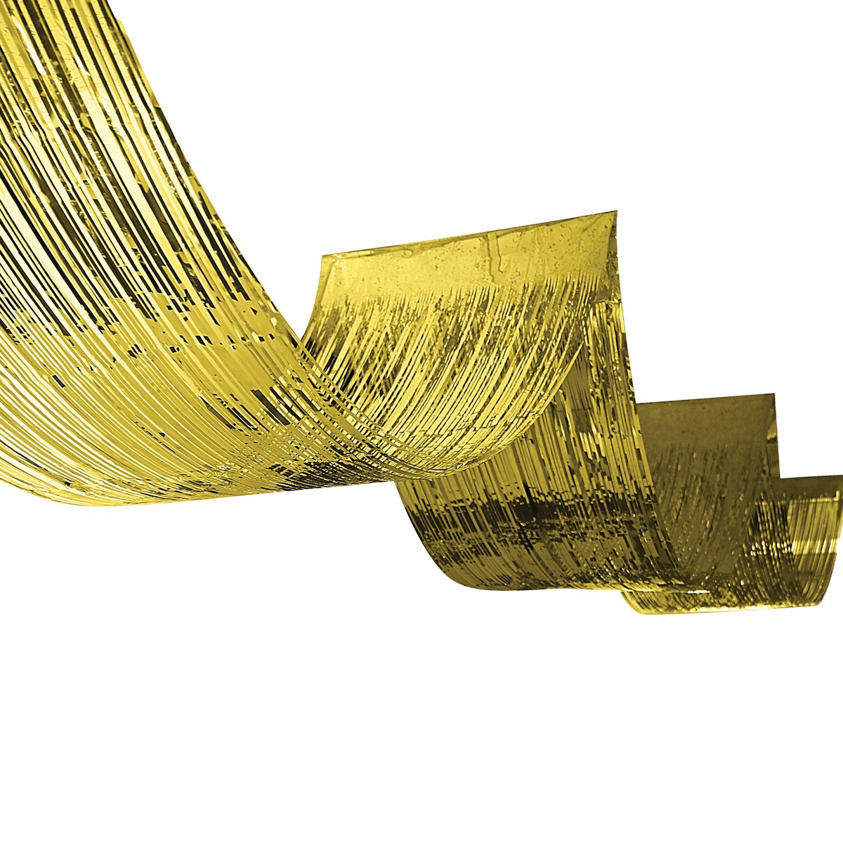 1-Ply Metallic Fringe Ceiling Curtain - Gold | 1ct - Default Title