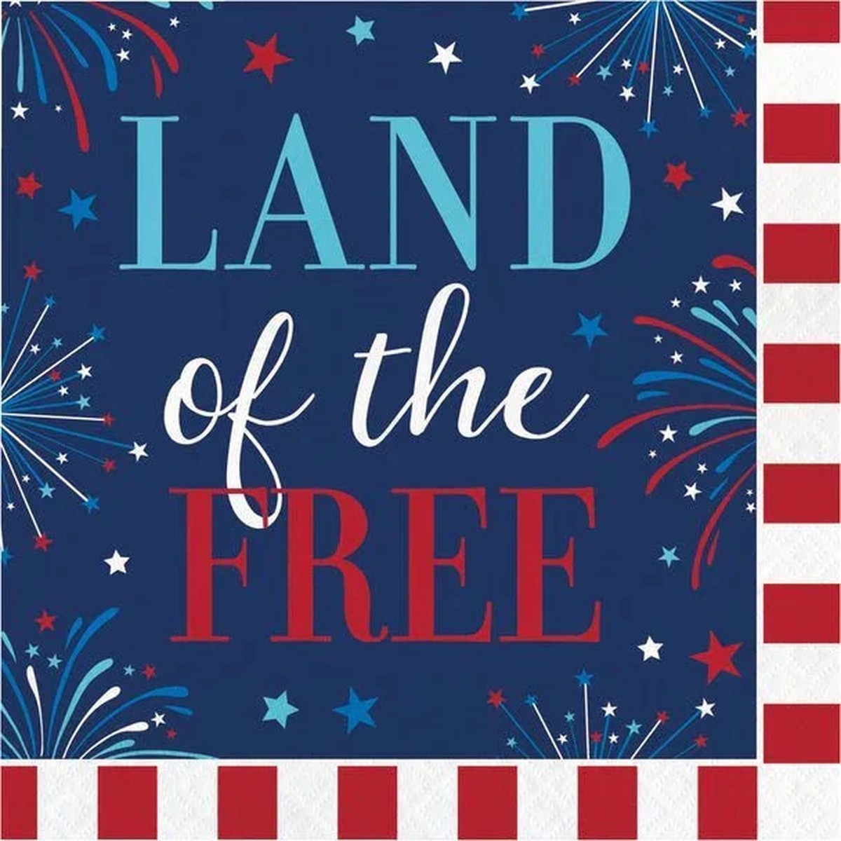 4th Of July Freedom Fireworks Lunch Napkins | 16ct - Default Title