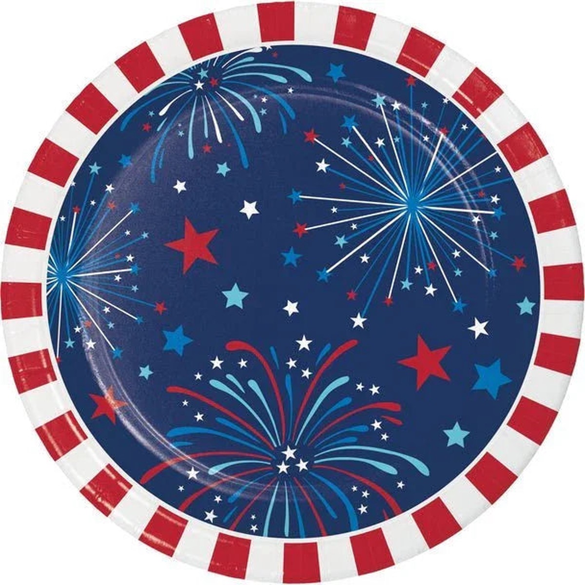 4th Of July Freedom Fireworks Dessert Plates 7" | 8ct - Default Title