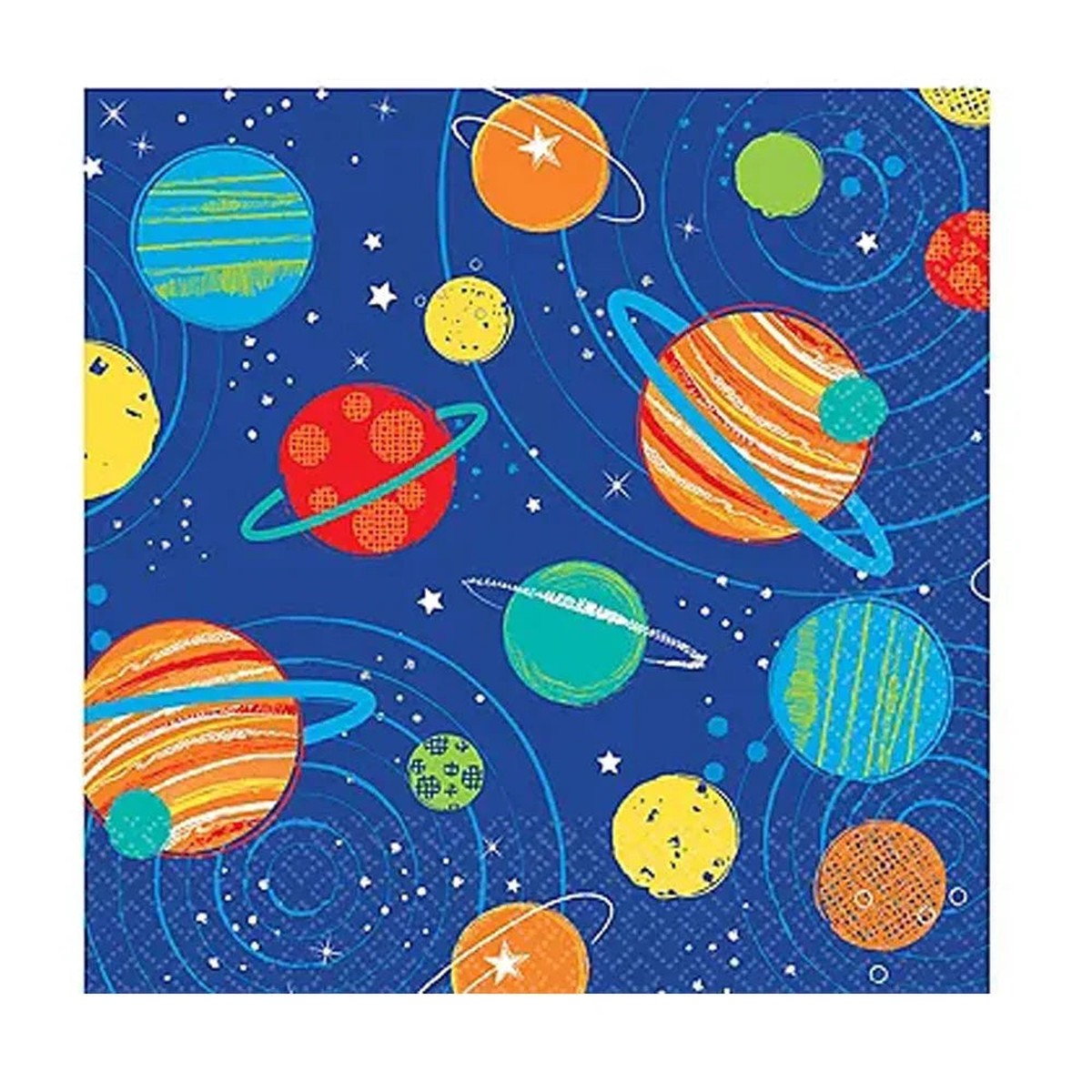 "Blast Off" Space Party Beverage Napkins 5" | 16ct - Default Title