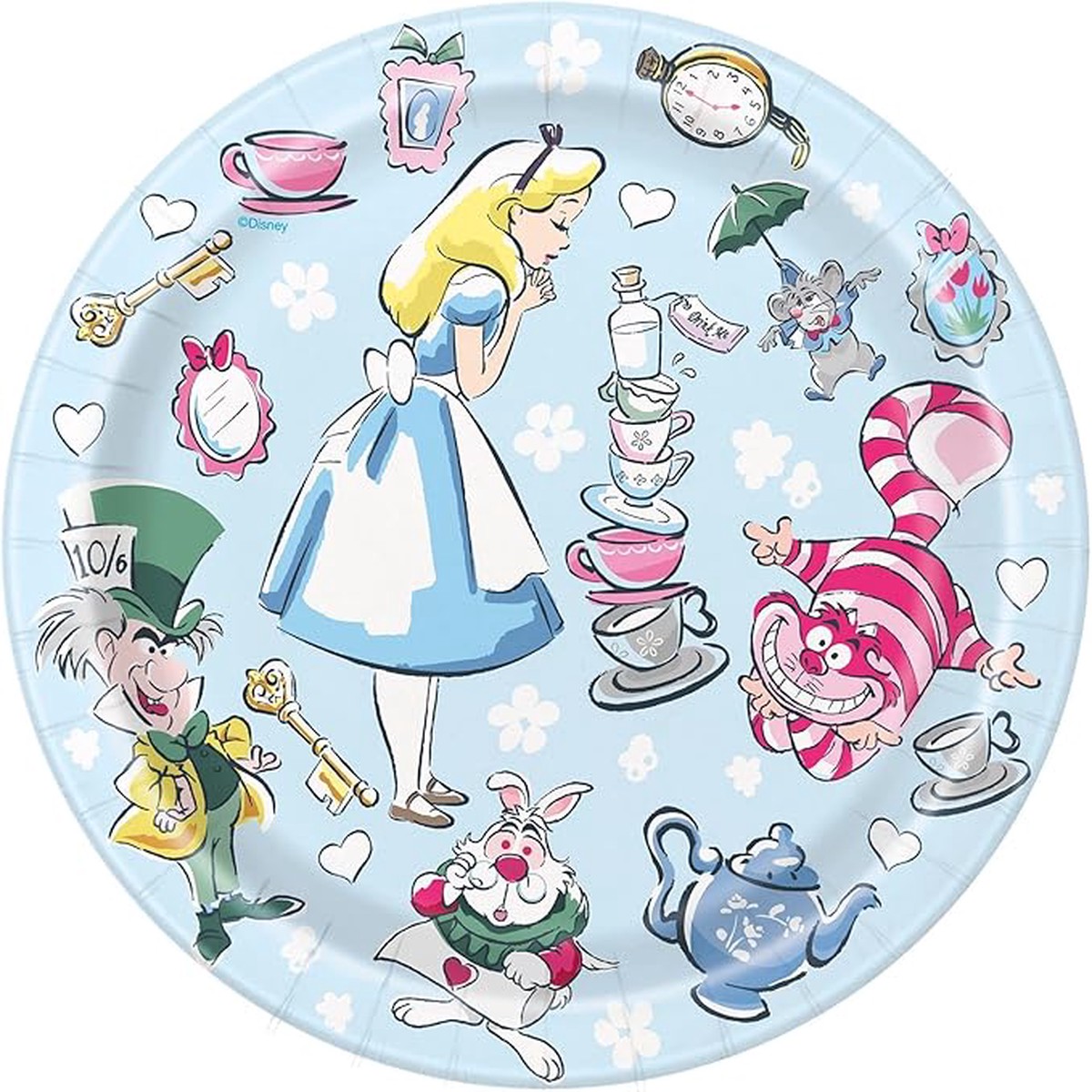 Alice In Wonderland Paper Plates 7" | 8ct - Default Title