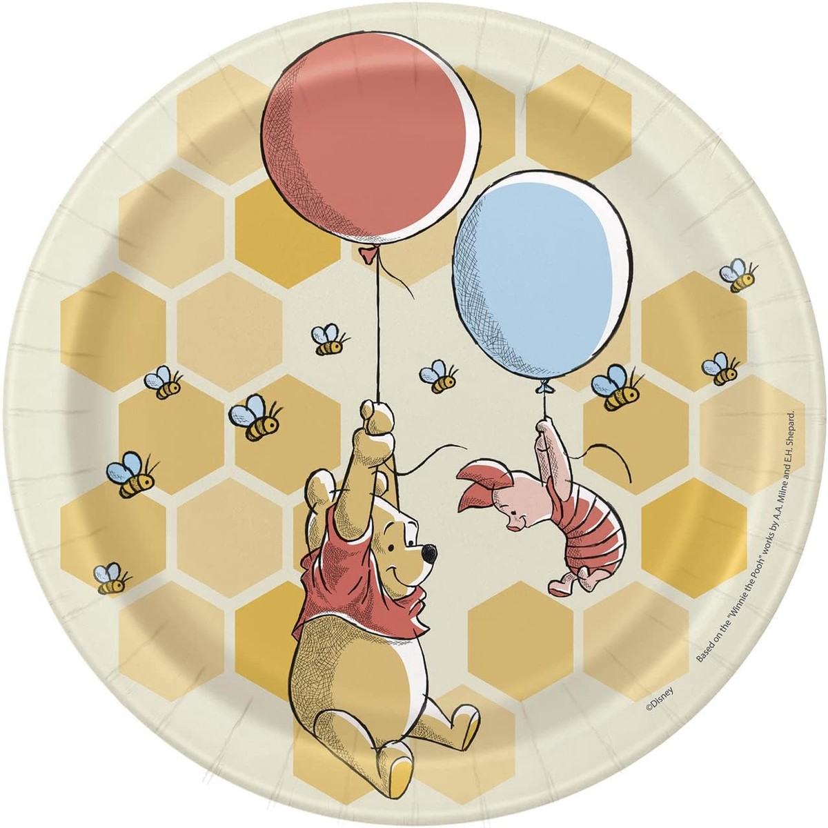 Winnie The Pooh Paper Plates 7" | 8ct - Default Title