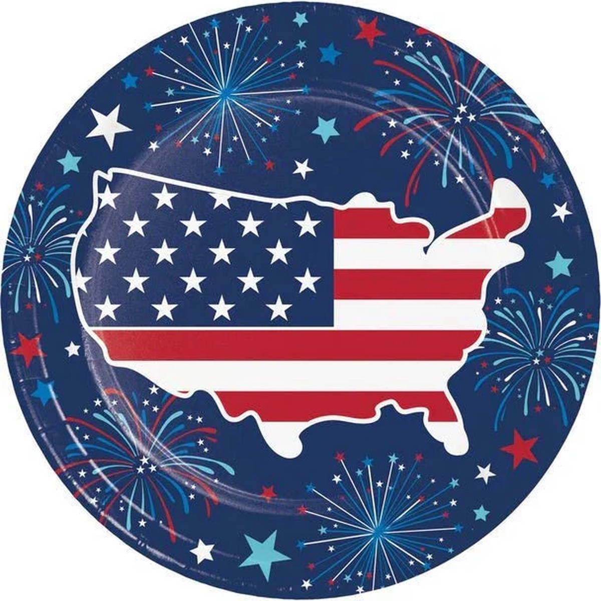 4th Of July Freedom Fireworks Lunch Plates 8 3/4" | 8ct - Default Title