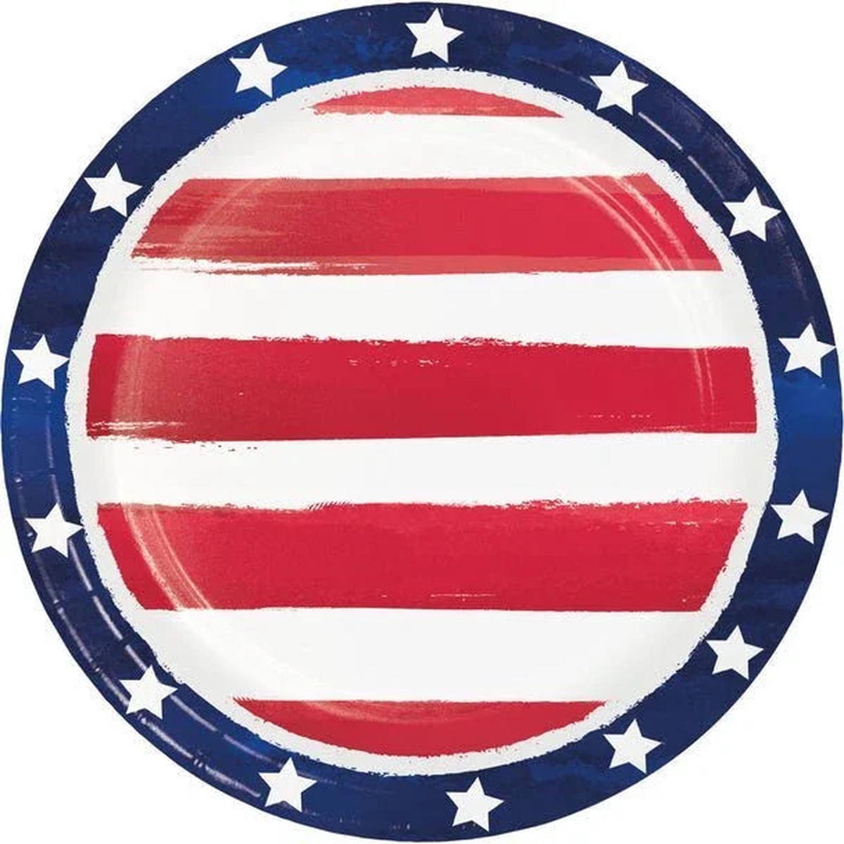 4th Of July Painterly Patriotic Dessert Plates 6 7/8" | 8ct - Default Title