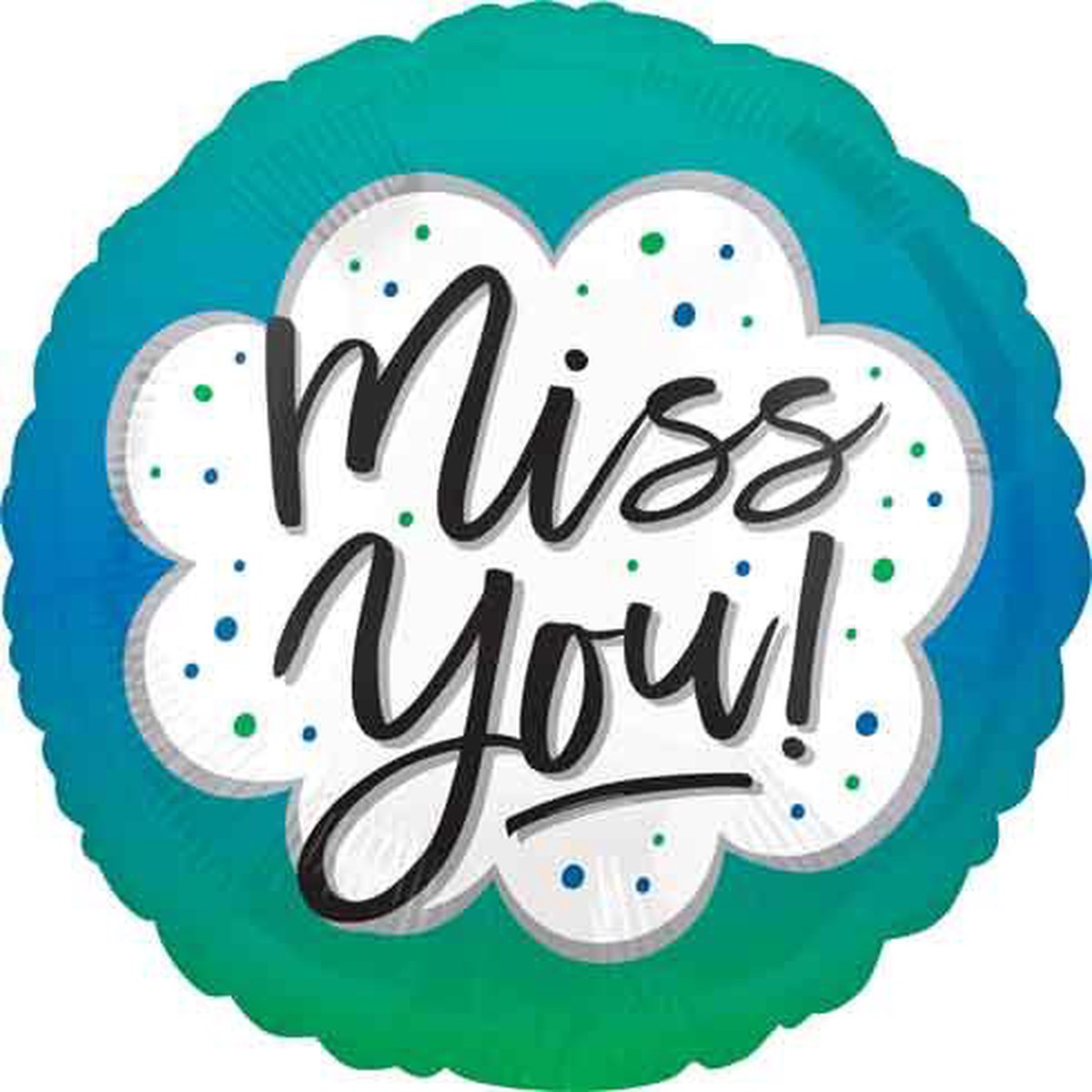 Miss You Ombre Mylar Balloon 18" | 1ct - Default Title
